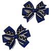 Blue Line Flag Police Officer Toddler Hair Bow Set view 1