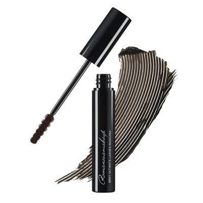 Sexy Ultimate Lashes BROWN Mascara FULL-SIZE, Nourishing, Long-lasting, Super Length, Naturally Brown Boost & Thick by Romanovamakeup. Gentle, Easy to use Mascara for Girls and Women.
