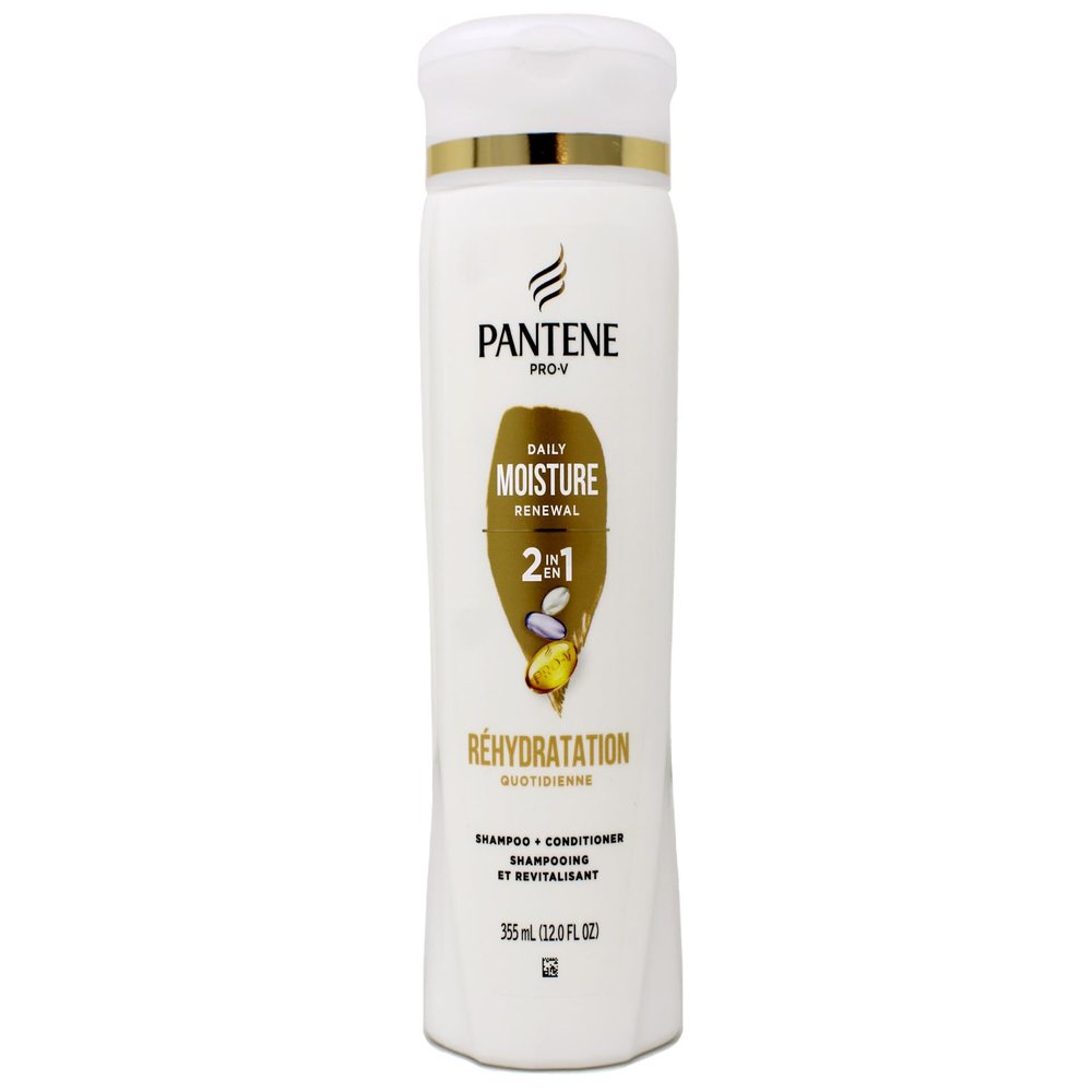 Pantene PRO-V Daily Moisture Renewal 2 in 1 Shampoo + Conditioner, 12 oz
