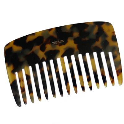 French Amie Wide Teeth Yellow Tokyo Pocket Comb for Women Girls Thick Hair