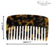 French Amie Wide Teeth Yellow Tokyo Pocket Comb for Women Girls Thick Hair view 4