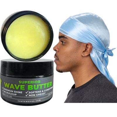 Veeta Superior Wave Butter Superior Blue Frost Silky Durag Bundle