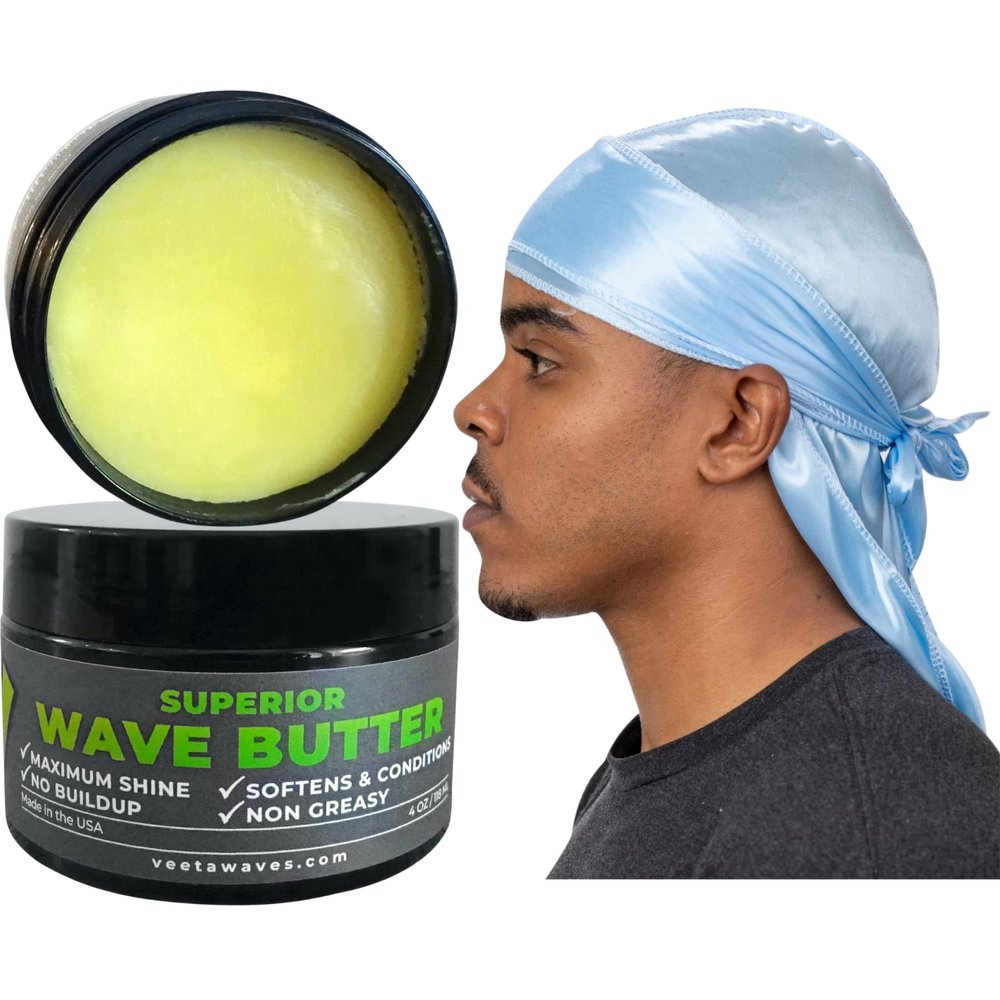 Veeta Superior Wave Butter Superior Blue Frost Silky Durag Bundle