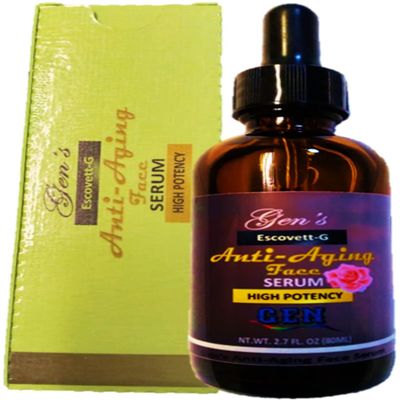 Gen's Anti-aging Face Serum (Escovett-G) High Potency. Rapidly regenerating and nourishing formula. 80 ml (Periwinkle)