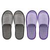 Frcctre 16 Pairs Disposable Slippers, Cotton Linen Open Toe Spa Slippers for Women and Men, Breathable Non-Slip Disposable Slipper for Travel Guests Hotel Home, Gray and Purple view 3