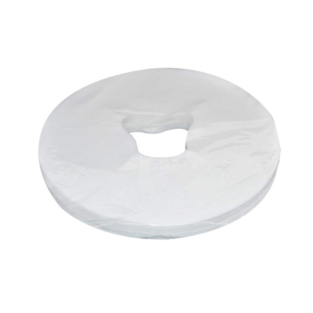 FOMIYES 100 Sheets Disposable Massage Headrest Covers Silica Gel Face Rest Cradle Covers Sleeping Lying Body Massage Face