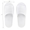 Frcctre 20 Pairs Disposable Slippers, Open Toe Comfortable Cotton Spa Slippers, Bulk Unisex Non-Slip Disposable Guests Slipper for Home Hotel Travel Train Wedding Use, White view 2