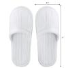 Frcctre 20 Pairs White Disposable Slippers, Closed Toe Soft Coral Fleece SPA Slippers for Women and Men, Comfortable Non-Slip Disposable Slipper for Travel Guests Hotel Home Salon view 2