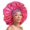 Red by Kiss Silky Bonnet Wide Edge Sleep Cap, Frizz Free, Super Jumbo (Pink) view 1
