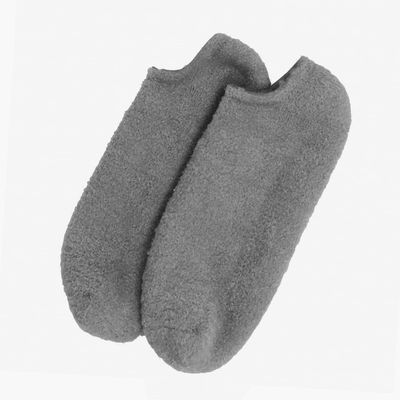 Barefoot Scientist Sleep On It Overnight Moisturizing Gel Socks, Low Profile Ankle Socks, Nourish Your Feet, Grey, L