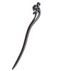 FANTAC CRAFTS 2 Pcs Natural Ebony Wood Lotus Leaf Hair stick Blackwood Bun Updo Hairpins Handmade Wooden Hair Accessories view 1