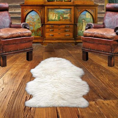 Fur Accents Plush Shag Sheepskin Accent Rug, Hide, Pelt, Several Colors, Area Rug, Luxury Soft Faux Fur Carpet, Hand Made USA, 60"x72"