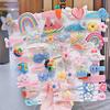 Cute Princess Hair Clips girl hair clips Accessories Scrunchies / Rainbow Watermelon Starfish Lollipop Ice Cream (HA3) (7 - Set of 42) view 1
