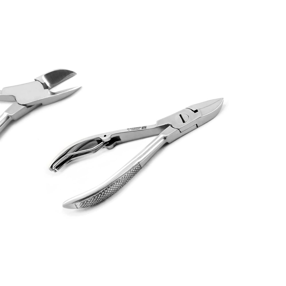 MEDSPO Professional Ingrown Toe Nail Cutters Clippers Pliers | Side Cutters Straight Curved | Beauty Gauges | Cuticle Pushers Skin Knife (ToeNail Cutter 10 cm)