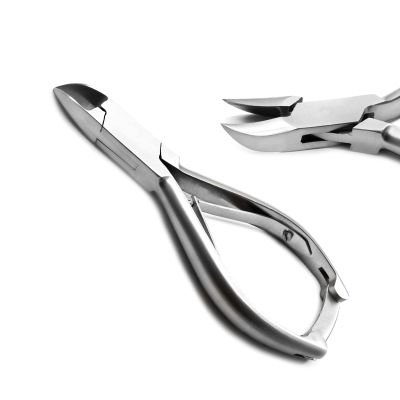 MEDSPO Professional Ingrown Toe Nail Cutters Clippers Pliers | Side Cutters Straight Curved | Beauty Gauges | Cuticle Pushers Skin Knife (Side Cutters Plain Handle Curved)