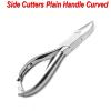 MEDSPO Professional Ingrown Toe Nail Cutters Clippers Pliers | Side Cutters Straight Curved | Beauty Gauges | Cuticle Pushers Skin Knife (Side Cutters Plain Handle Curved) view 2