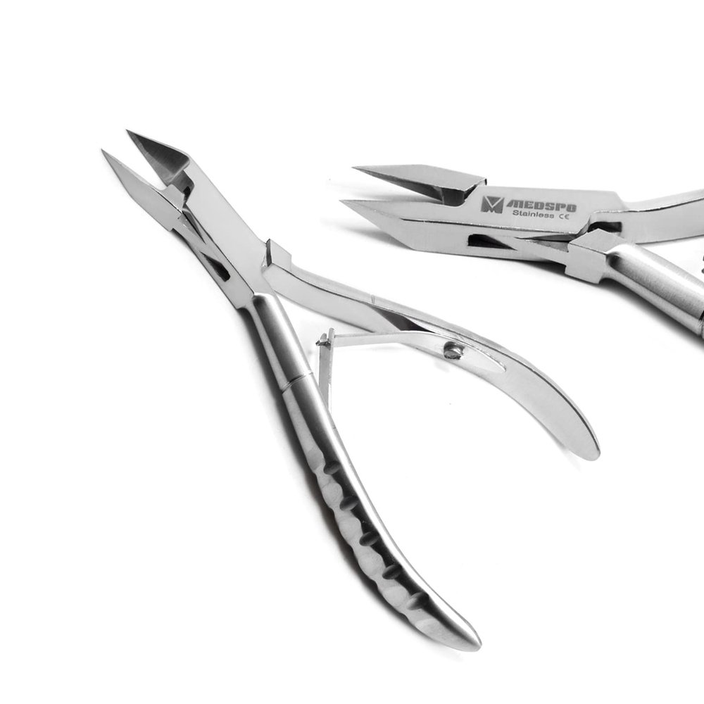 MEDSPO Professional Ingrown Toe Nail Cutters Clippers Pliers | Side Cutters Straight Curved | Beauty Gauges | Cuticle Pushers Skin Knife (Ingrown ToeNail Cutter)