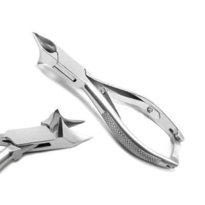 MEDSPO Professional Ingrown Toe Nail Cutters Clippers Pliers | Side Cutters Straight Curved | Beauty Gauges | Cuticle Pushers Skin Knife (Moon Shape Cutter)