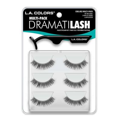L.A. COLORS Dramatilash Multi Pack Eyelash Kit, Multi Pack CBEL952A