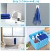 2 Piece African Exfoliating Net for Body, African Net Sponge, African Wash Net, African Shower Net, African Bath Sponge Scrubbing Rag Net Exfoliation, African Body Scrubber (Blue) view 2