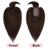 SEGO 100% Real Human Hair Toppers, with Air Bangs, Silk Base 150% Density, Clip in Topper, 2.75.1 HairPieces for Women, with Thinning/Hair Loss Cover Gray view 3