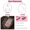 SEGO 100% Real Human Hair Toppers, with Air Bangs, Silk Base 150% Density, Clip in Topper, 2.75.1 HairPieces for Women, with Thinning/Hair Loss Cover Gray view 4