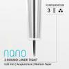 Vertix Nano Membrane Tattoo Cartridge Needles - Transparent & Detachable Tips - Medical-Grade 316L Stainless Steel - Tattoo Supplies and Equipment - 3 Tight Round Liner - 0.33mm (20 Count) view 2
