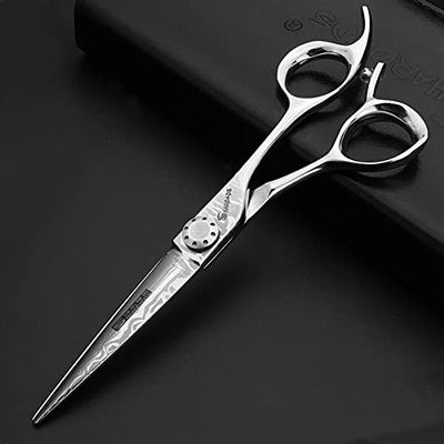Hair Cutting Scissors, 6 inch 9cr13 barber shop professional scissors Japan 440c hairdressing thinning scissors non-slip wear-resistant BY ZZYY (Color : 6 cut with case)