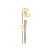 5 PCS Diamond Nail File Double Sided Metal Fingernail Manicure Files for Polish Nail, Removes Nail Ridges 5 Inches view 2