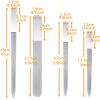 4 PCS Diamond Nail File Double Sided Metal Fingernail Manicure Files for Polish Nail, Removes Nail Ridges view 2