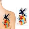 WIRESTER Temporary Tattoo Stickers for Adults Men Women, Fake Tattoos on Face Hand Neck Wrist Party Favor Body Art, Tattoo Sheet 6 x 7.87 inch - Fox Crow Butterflies view 1