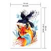 WIRESTER Temporary Tattoo Stickers for Adults Men Women, Fake Tattoos on Face Hand Neck Wrist Party Favor Body Art, Tattoo Sheet 6 x 7.87 inch - Fox Crow Butterflies view 2