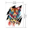 WIRESTER Temporary Tattoo Stickers for Adults Men Women, Fake Tattoos on Face Hand Neck Wrist Party Favor Body Art, Tattoo Sheet 6 x 7.87 inch - Tiger Claws view 3