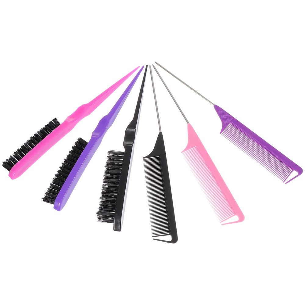 FOMIYES 3sets Hair Dye Comb Kit Professional Hair Coloring Brushes for Salon Home Use Styling Tools Hollow Design for Teasing