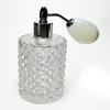 Alice-Aliya Empty refillable perfume atomizer bottle with squeeze bulb perfume sprayer. (White bulb color) view 1