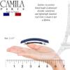 Camila Paris CP3456 French Hair Barrette Clip for Girls Dark Blue, Rubberized Metal Clasp Strong Hold Grip Hair Clips for Women, No Slip Durable and Styling Girls Hair Accessories, Made in France view 3
