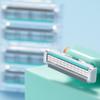 JANECC Domon Dolly Refills Razors for Women 3-Bladed Razor Cartridge Refills, 4 Count Green YDNDT01 1*0.5*0.3 view 3