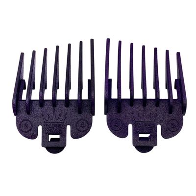 Taper King Clipper Guide Combs - Fool Proof Tapers & Fades at Home! Amethyst - #2 to #4 - Compatible with Wahl/Conair Clippers!