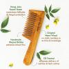 Nat Habit - Back To Natural Secrets Everyday Kacchi Neem Comb, Wooden Comb For Men, Women, Treated With Neem Oil, Bhringraj & 17 Herbs (Wide Tooth) 18-20Cm Length Brown view 4