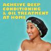 Heat Cap for Deep Conditioning & Oil Treatments - Cordless Microwaveable Heating Cap for Natural, Kinky, Curly, Wavy, 4c, Straight Hair - Flaxseed Bonnet Retains Heat for 20-30 Min - Red view 2
