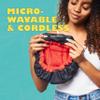 Heat Cap for Deep Conditioning & Oil Treatments - Cordless Microwaveable Heating Cap for Natural, Kinky, Curly, Wavy, 4c, Straight Hair - Flaxseed Bonnet Retains Heat for 20-30 Min - Red view 3