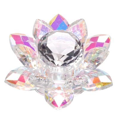 Lotus Shape Glass Dappen Dish Nail Art Acrylic Liquid Powder Crystal Bowl Glass Nail Crystal Cup with Lid for Nail Art Care Tools for Women Small