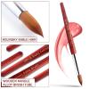 Kolinsky Acrylic Nail Brush Size 20, Acrylic Nail Brush for Acrylic Powder Nail Carved and Extend Nails, Kolinsky Hair Red Wooden Handle for Beginner and Professional view 2