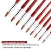 Kolinsky Acrylic Nail Brush Size 18, Acrylic Nail Brush for Acrylic Powder Nail Carved and Extend Nails, Kolinsky Hair Red Wooden Handle for Beginner and Professional view 4