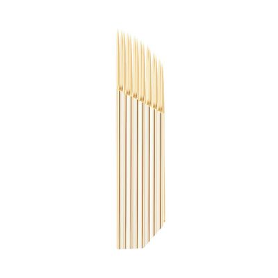 Double Shading 15Pin Microblading Needles Golden Double-Row 15P Curved Embroidery Blades For Permanent Makeup Manual Pen Tools