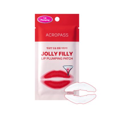 ACROPASS Jolly Filly Lip Patch, Helps Improve the Look of Smooth, Moisturized Lips, 30Minute Hydrating Lip Care with Cayenne Fruit Extract (2 Patches)