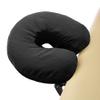 Saloniture 4-Pack Premium Microfiber Face Cradle Covers - Ultra Soft Fitted Massage Table Cradle Cover - Black view 2