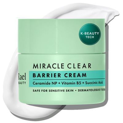 Rael Face Moisturizer, Miracle Clear Barrier Cream Lightweight Moisturizer with Succinic Acid and Vitamin B5, Hydration, Korean Skin Care (1.8 oz)