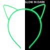 ZIRICHER 6 Colors Cat Headbands Glow in the Dark,Plastic Light Up Hair Band Luminous Headband For Girls Christmas,Happy New Year,Birthday Party view 3