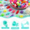120 Pieces Self Hinge Plastic Hair Clips Hair Barrettes for Girls Multi Coloured Flower, Candy, Fish 80s 90s Mini Cartoon Design Barrettes Pins for Toddler Girls view 3